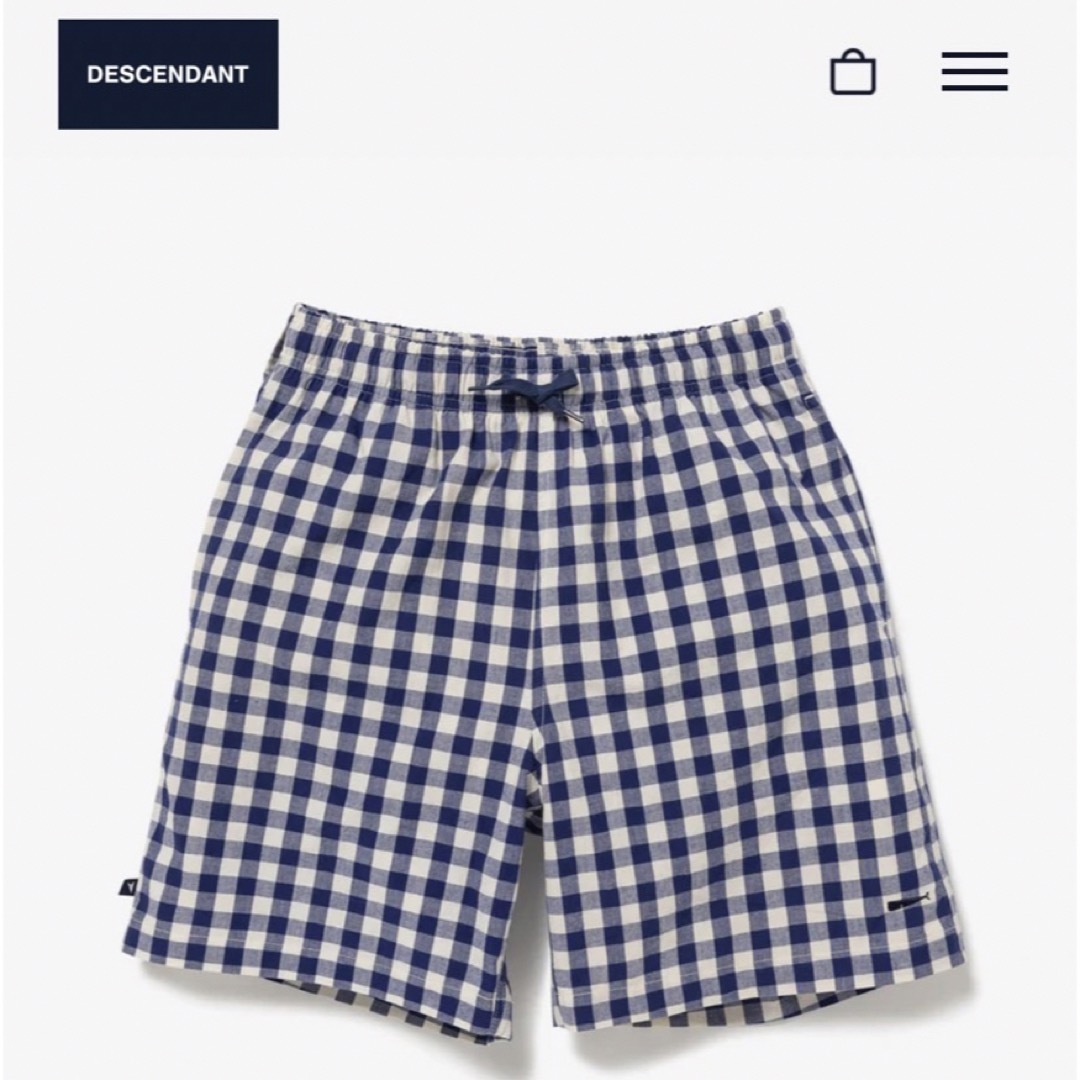 【Mサイズ】 DESCENDANT SHORE GINGHAM SHORTS