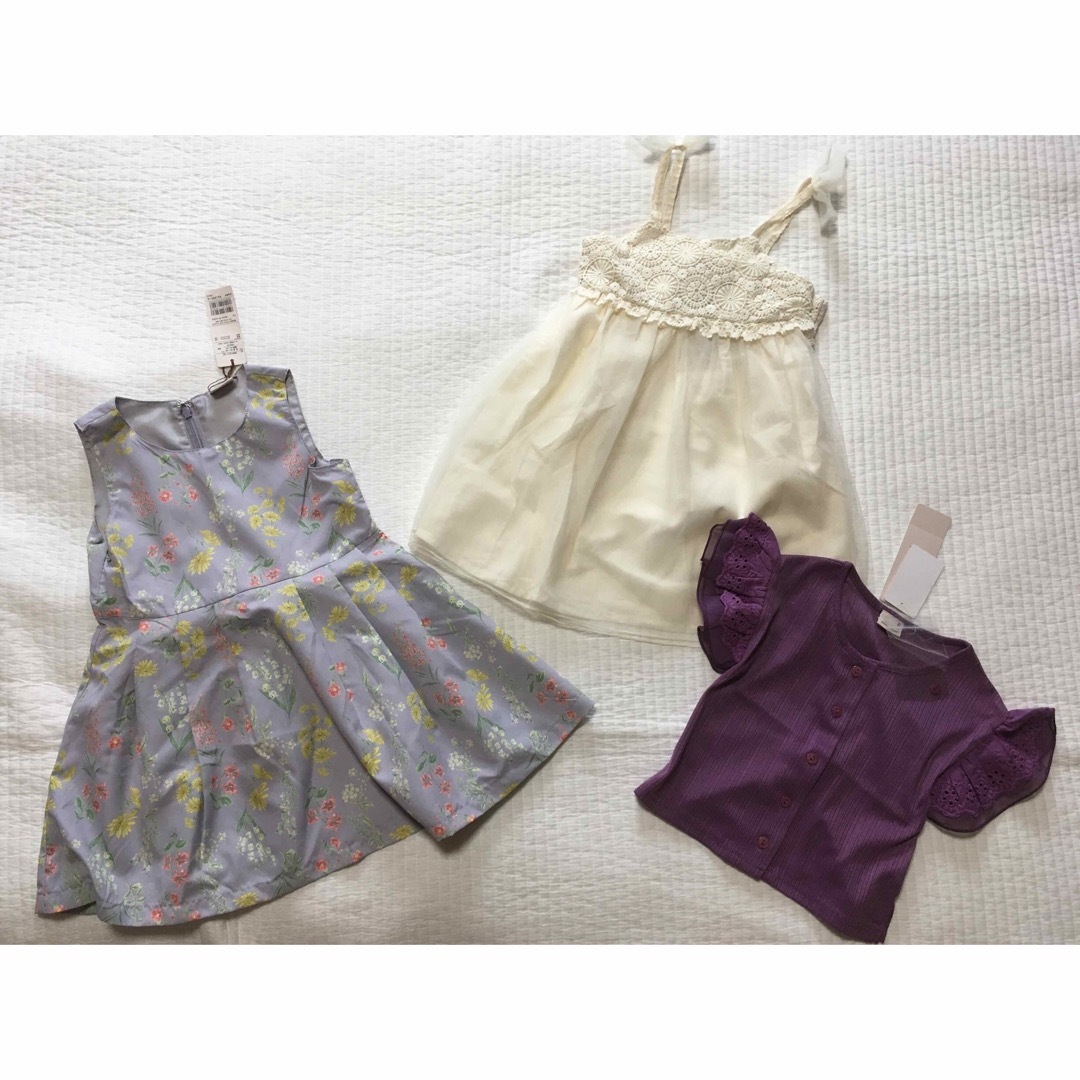 美品　ユニクロ　ワンピース　120 ＊ギンガムチェック、女の子、チュニック、夏服