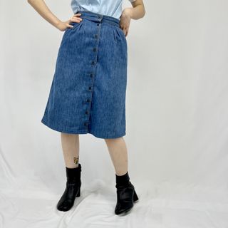 リーバイス(Levi's)の古着 リーバイス Levi's デニム ハーフ丈 タイトスカート レディースM /eaa345875(ひざ丈スカート)