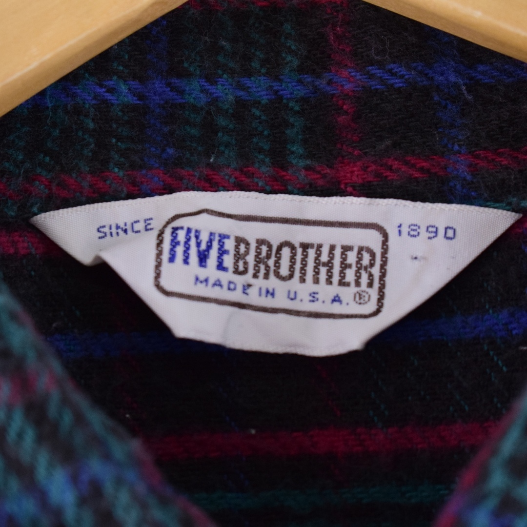 古着 70~80年代 ファイブブラザー Five Brother チェック柄 長袖