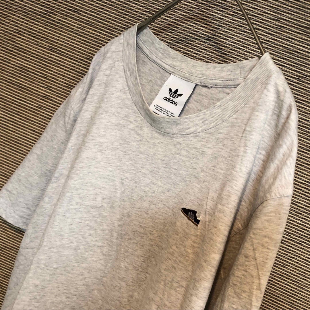 adidas☆アディダス 刺繍ロゴ ハーフジップ 半袖 Tシャツ ゲームシャツ