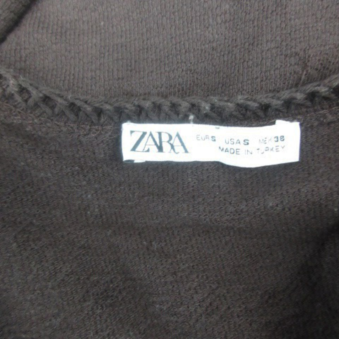 ZARA(ザラ)のザラ ZARA ニット カットソー 半袖 ラウンドネック S ブラウン 茶 メンズのトップス(ニット/セーター)の商品写真