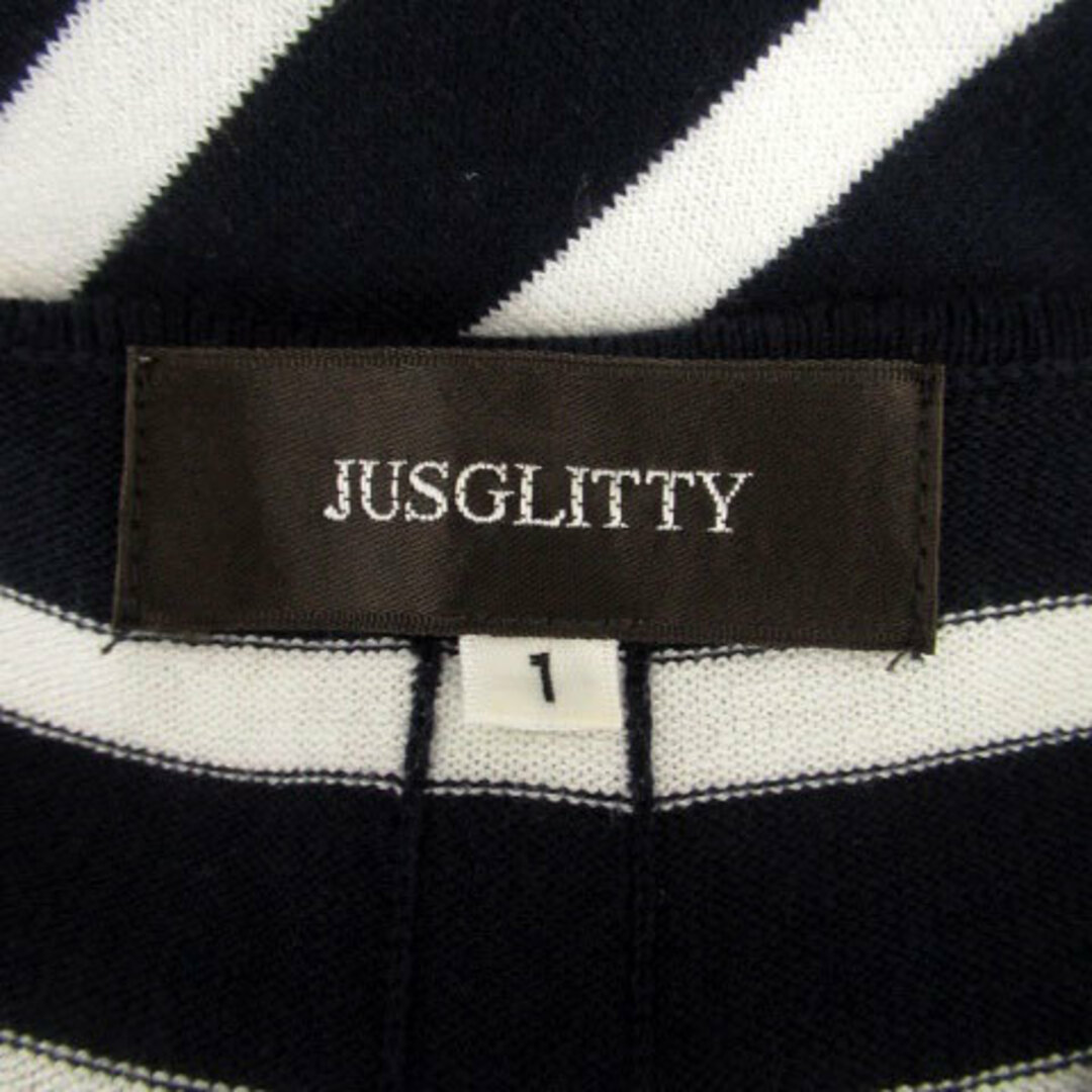 JUSGLITTY(ジャスグリッティー)のジャスグリッティー ドッキングワンピース Vネック チュール 1 オフホワイト レディースのワンピース(ひざ丈ワンピース)の商品写真