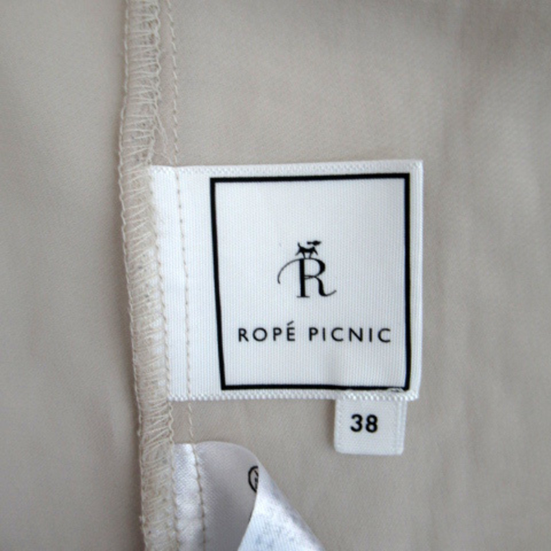 Rope' Picnic(ロペピクニック)のロペピクニック シャツワンピース 半袖 スキッパーカラー 38 ベージュ ■MO レディースのワンピース(ひざ丈ワンピース)の商品写真