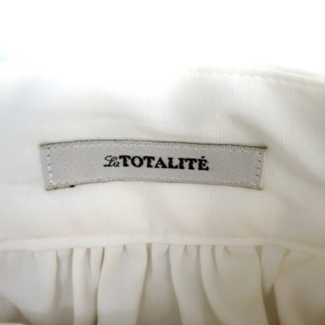 La TOTALITE(ラトータリテ)のラ トータリテ フレアスカート ロング丈 無地 リネン混 36 白 ■MO レディースのスカート(ロングスカート)の商品写真