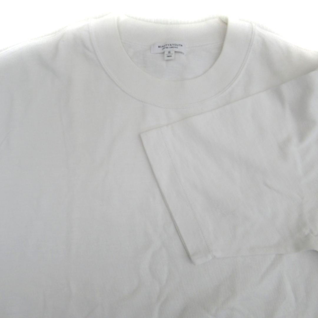 BEAUTY&YOUTH UNITED ARROWS(ビューティアンドユースユナイテッドアローズ)のB&Y ユナイテッドアローズ Tシャツ カットソー 半袖 無地 S 白 ■MO メンズのトップス(Tシャツ/カットソー(半袖/袖なし))の商品写真