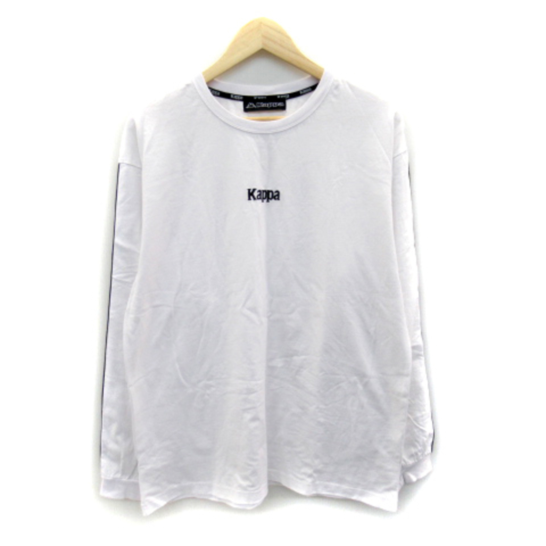 Kappa(カッパ)のカッパ kappa Tシャツ カットソー 長袖 ラウンドネック ロゴ刺繍 L 白 メンズのトップス(Tシャツ/カットソー(七分/長袖))の商品写真