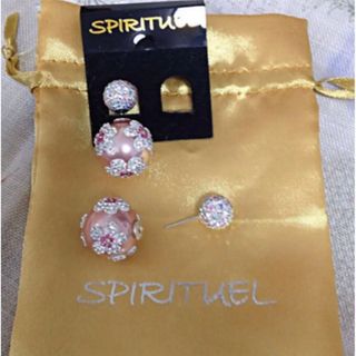 SPIRITUEL パールピンクボール ピアス