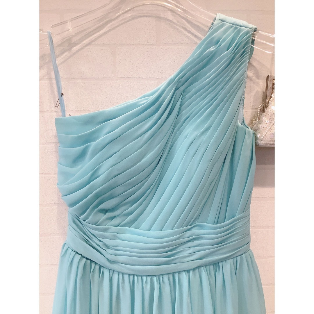 ブライズメイド　ワンショルダー　パーティドレス レディースのフォーマル/ドレス(ロングドレス)の商品写真