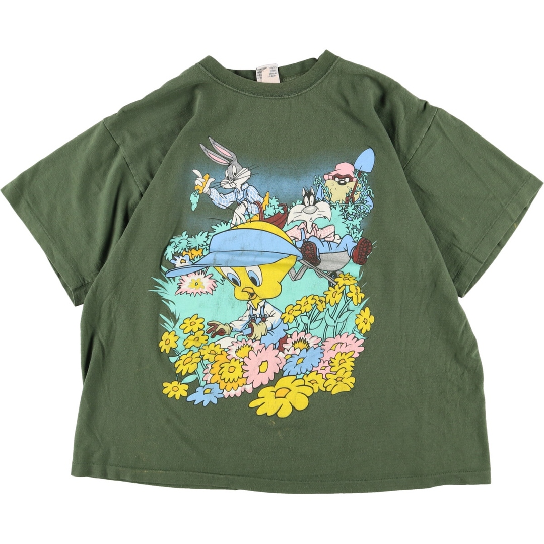 90年代 ルーニーテューンズ LOONEY TUNES キャラクタープリントTシャツ メンズXL ヴィンテージ /eaa347195