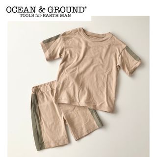 オーシャンアンドグラウンド(OCEAN&GROUND)の未使用◎オーシャン&グラウンド 半袖Tシャツ＆ショートパンツ セット　120(Tシャツ/カットソー)