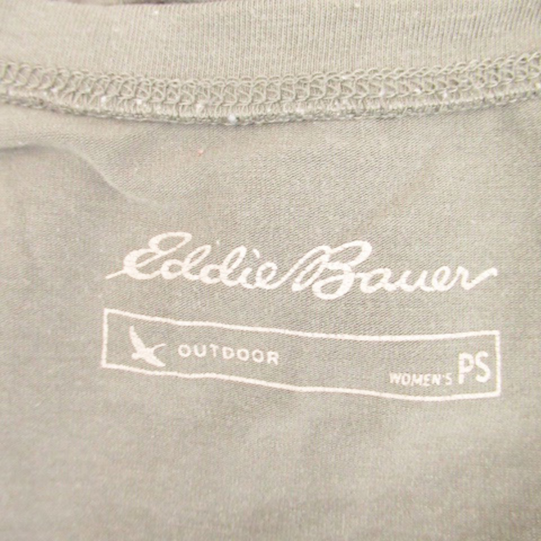 Eddie Bauer(エディーバウアー)のエディーバウアー Tシャツ カットソー ラウンドネック 半袖 無地 PS カーキ レディースのトップス(Tシャツ(半袖/袖なし))の商品写真