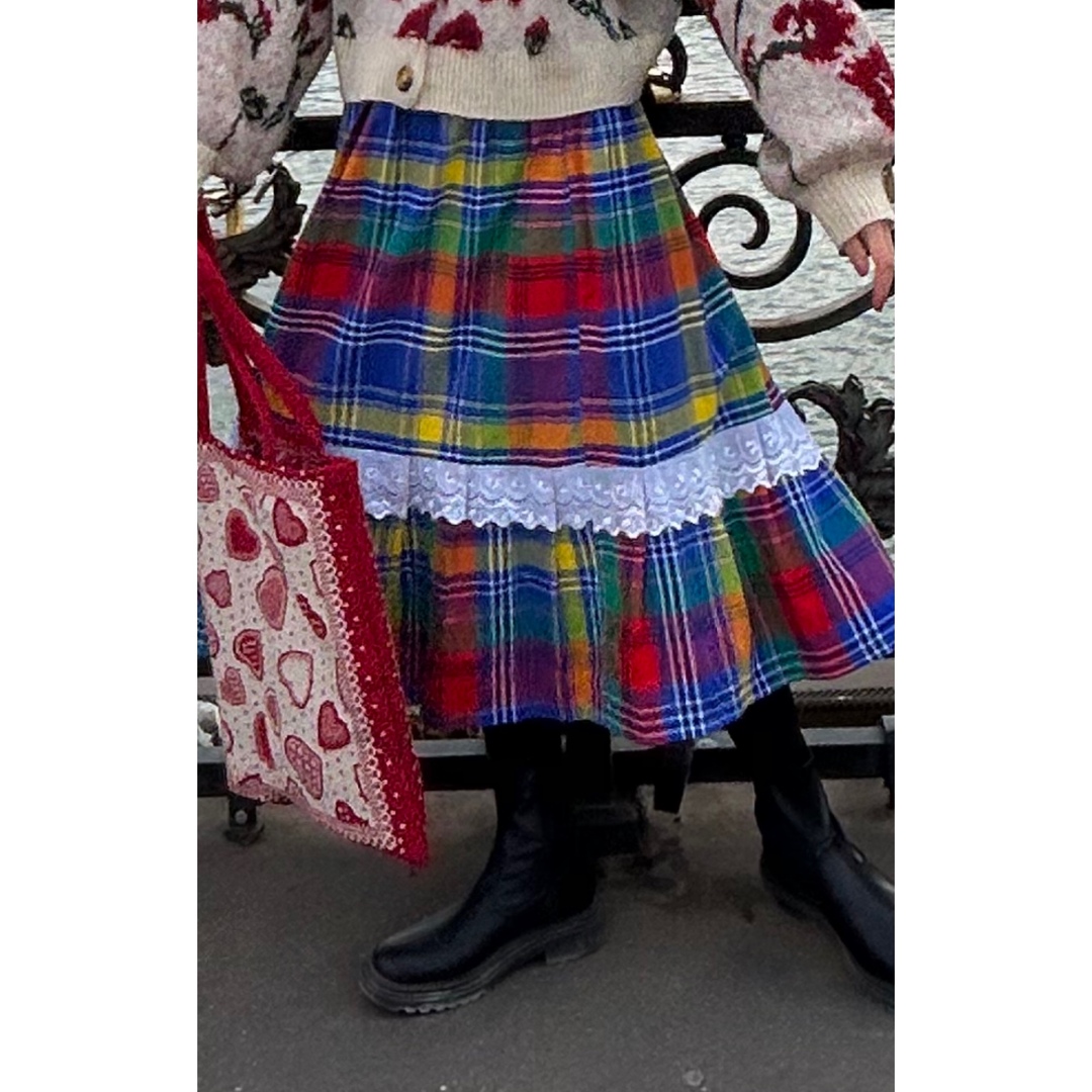 パリ　古着屋　スカート レディースのスカート(ロングスカート)の商品写真