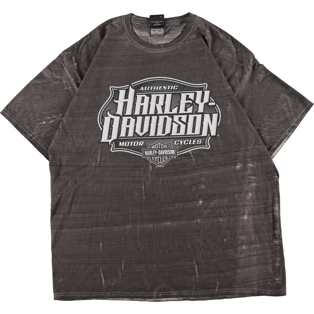 ハーレーダビッドソン Harley-Davidson 両面プリント モーターサイクル バイクTシャツ メンズXXL /eaa346927