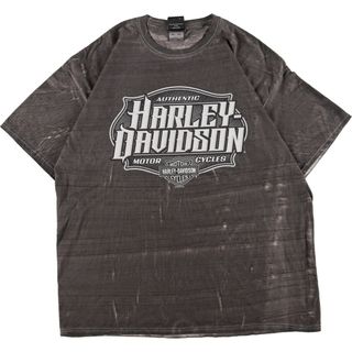 ハーレーダビッドソン(Harley Davidson)の古着 ハーレーダビッドソン Harley-Davidson 両面プリント モーターサイクル バイクTシャツ メンズXXL /eaa346927(Tシャツ/カットソー(半袖/袖なし))