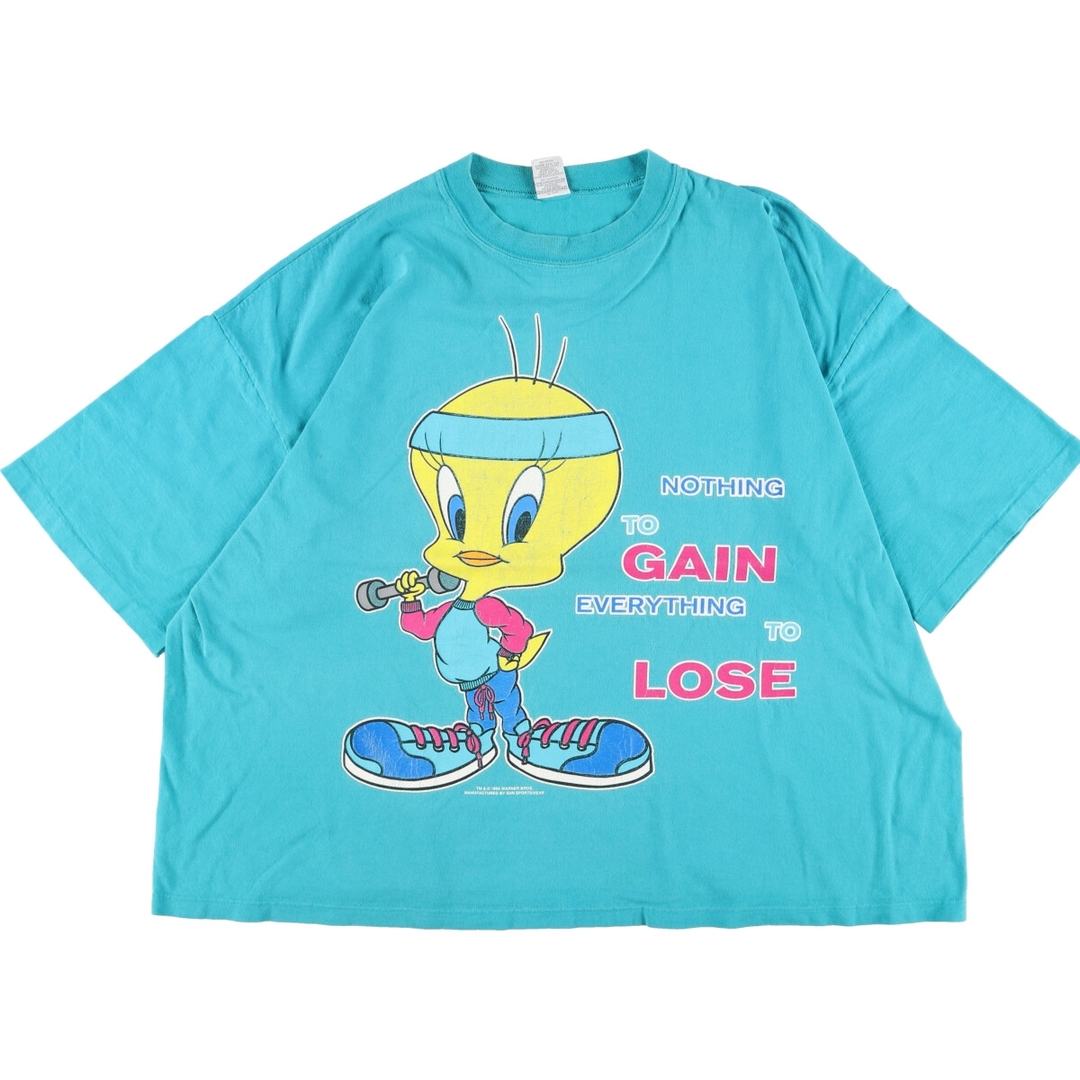 90年代 SUN sportswear LOONEY TUNES トゥイーティー キャラクタープリントTシャツ USA製 メンズXXL ヴィンテージ /eaa346962