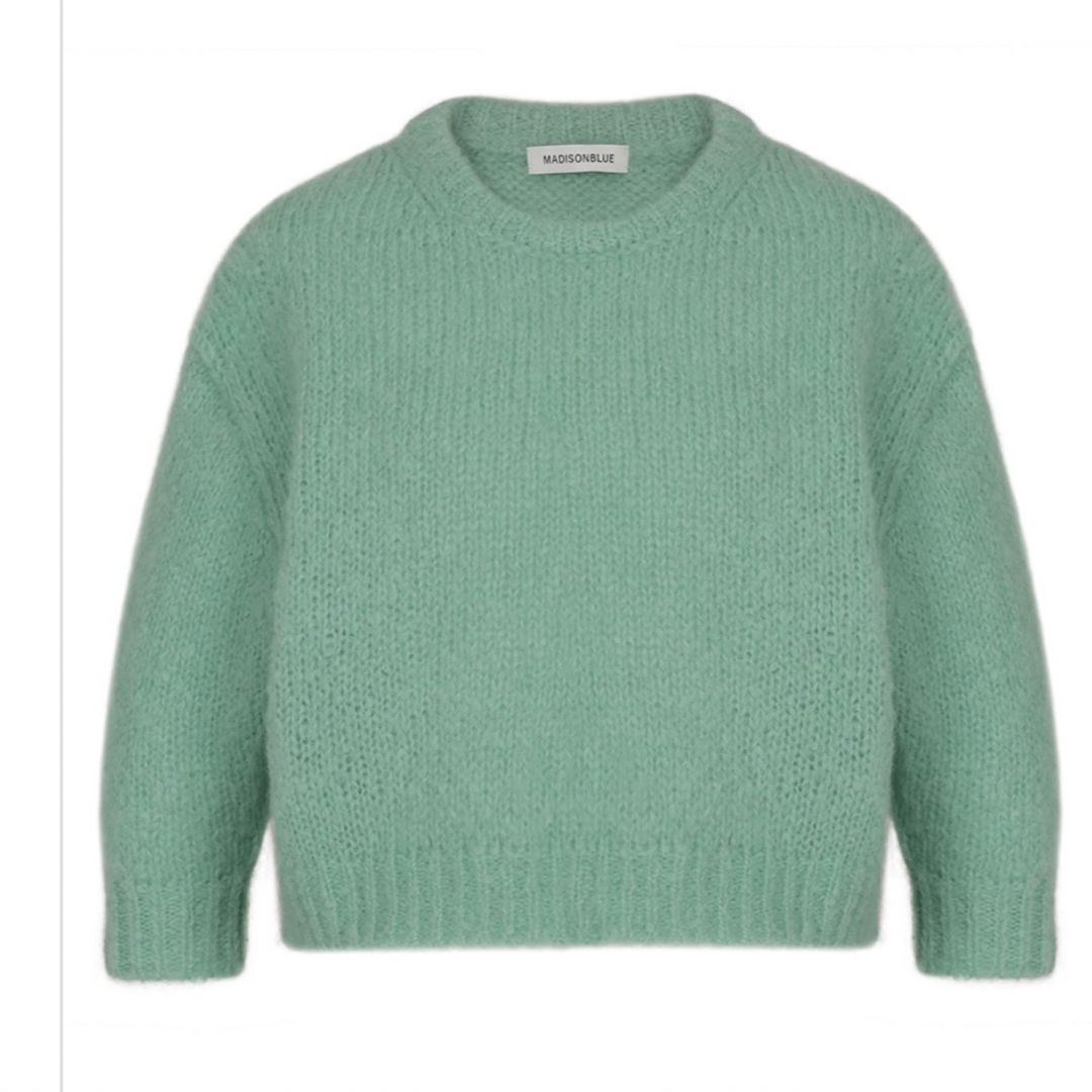 MADISONBLUE(マディソンブルー)のマディソンブルーPETIT S/S PO MOHAIR グリーン01サイズ レディースのトップス(ニット/セーター)の商品写真