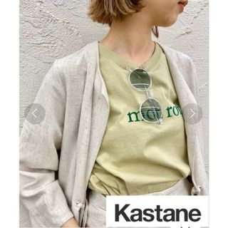 カスタネ(Kastane)のKastane フロッキー大ロゴTシャツ(Tシャツ(半袖/袖なし))