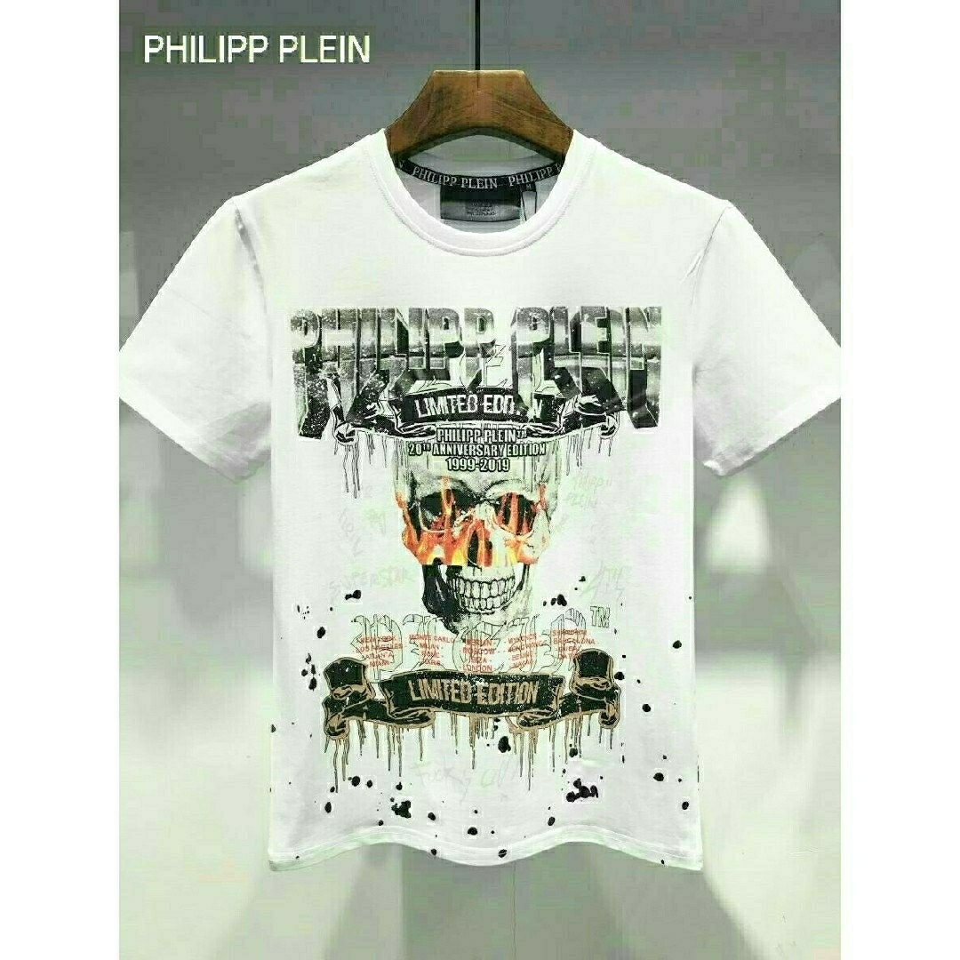 新品/PHILIPP PLEIN/フィリッププレイン/スカルTシャツ