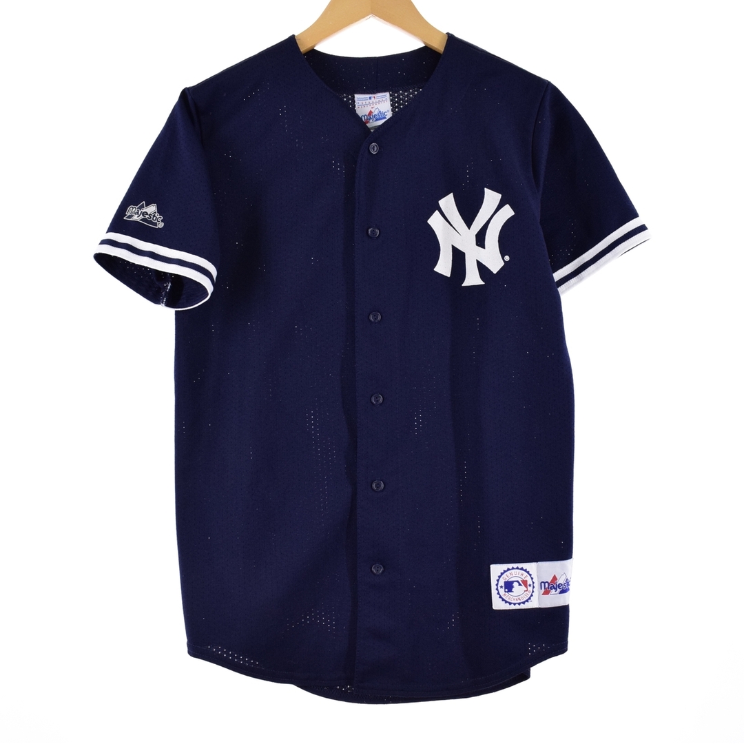 マジェスティック majestic MLB NY YANKEES ニューヨークヤンキース ゲームシャツ ベースボールシャツ USA製 メンズS /eaa343515