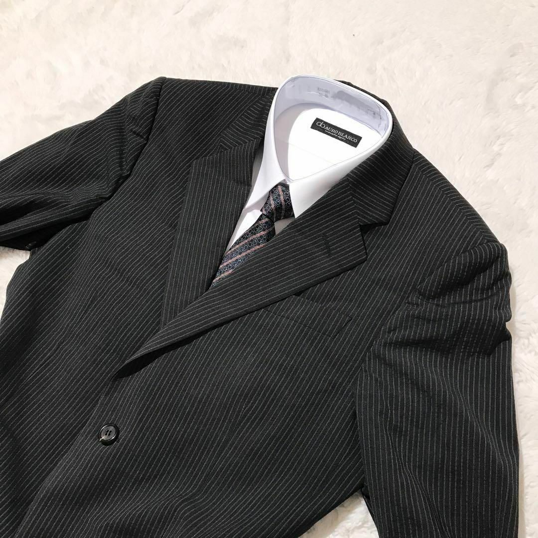 PRADA プラダ 高級スーツ セットアップ ストライプ 2B ブラック 46R