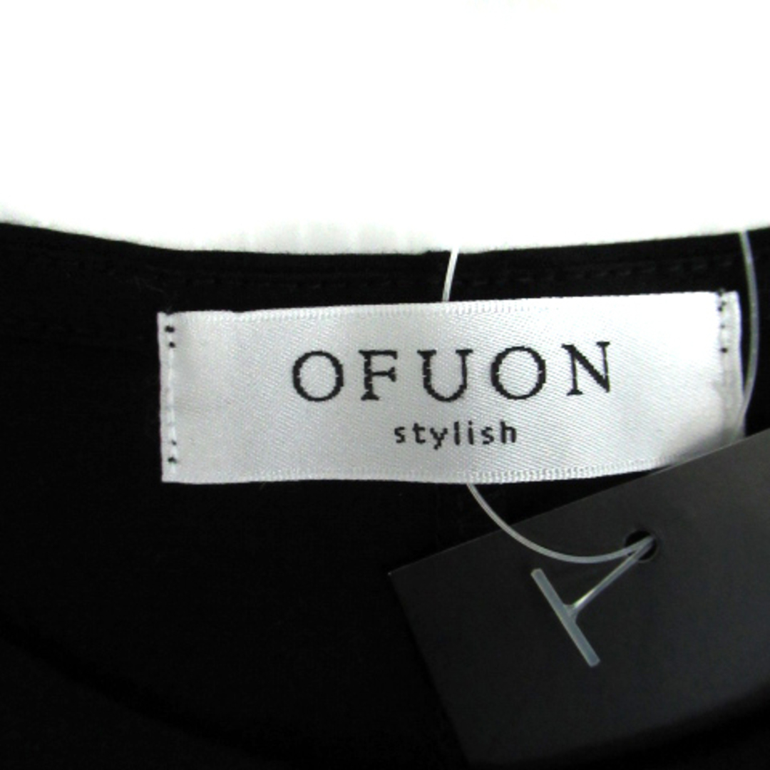 OFUON(オフオン)のオフオン ofuon カットソー 半袖 ラウンドネック 無地 40 黒 レディースのトップス(カットソー(半袖/袖なし))の商品写真