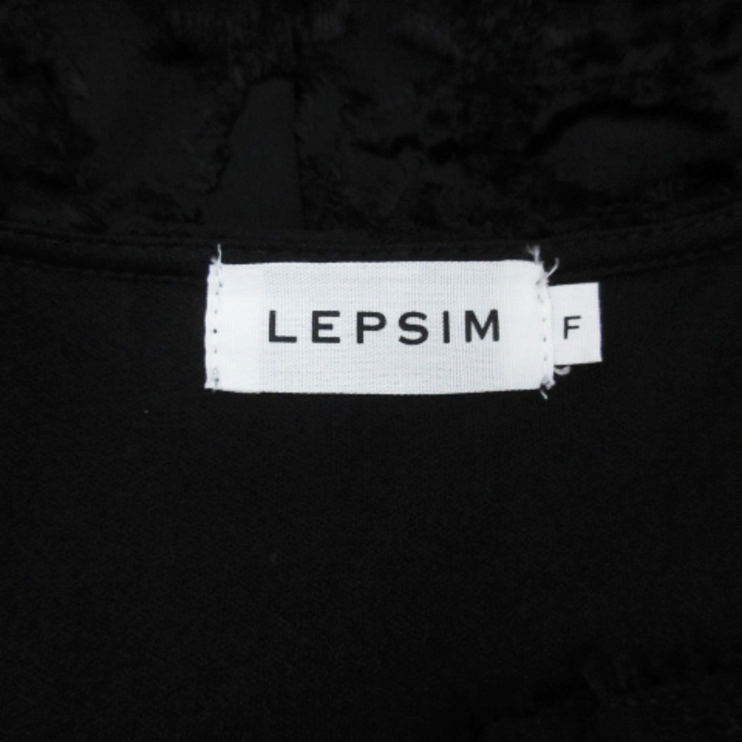 LEPSIM LOWRYS FARM(レプシィムローリーズファーム)のレプシィム ローリーズファーム カットソー 七分袖 総柄 F 黒 /FF16 レディースのトップス(その他)の商品写真