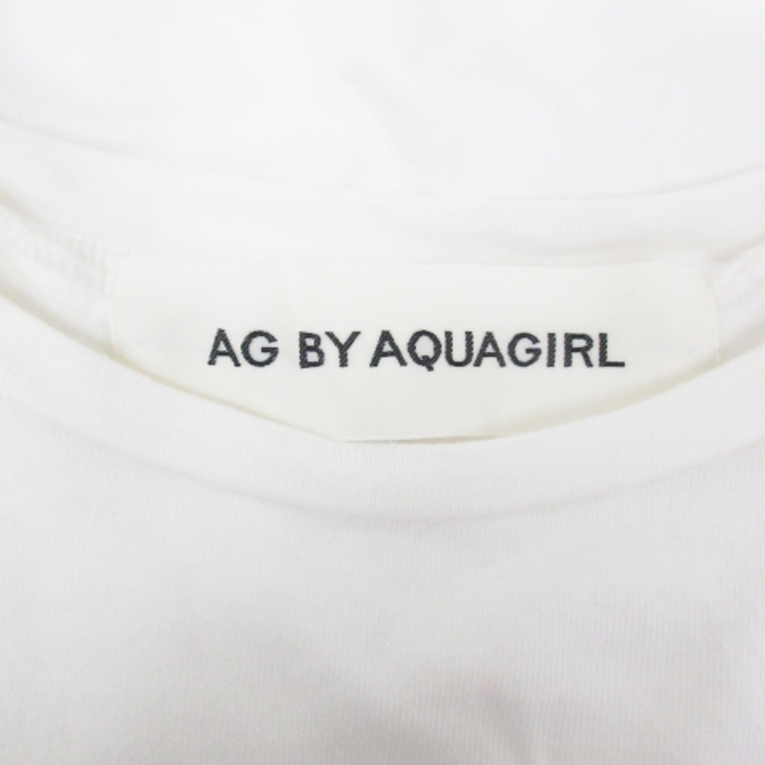 AG by aquagirl(エージーバイアクアガール)のエージーバイアクアガール カットソー Tシャツ 長袖 F 白 黒 /FF41 レディースのトップス(カットソー(長袖/七分))の商品写真