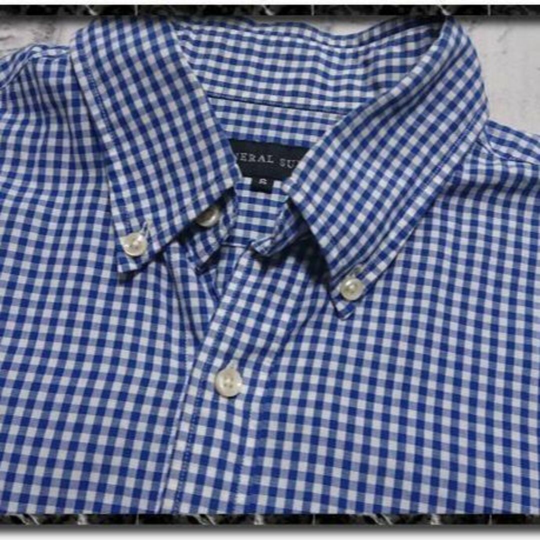 SHIPS(シップス)のジェネラル サプライ　ギンガムチェック7分袖シャツ　青×白 メンズのトップス(シャツ)の商品写真
