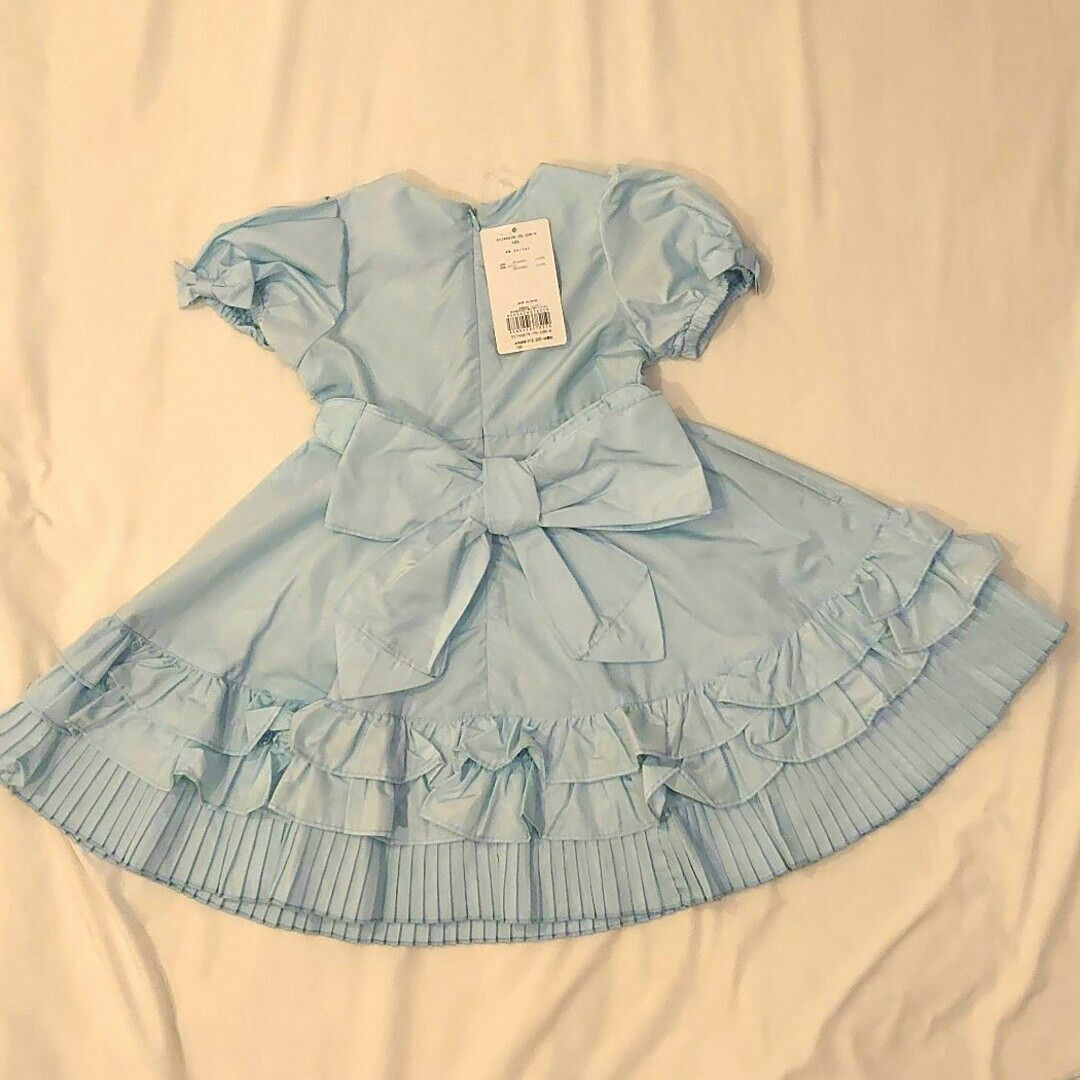 Shirley Temple(シャーリーテンプル)のシャーリーテンプル サックス ドレス 100 キッズ/ベビー/マタニティのキッズ服女の子用(90cm~)(ワンピース)の商品写真