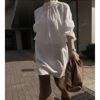 Ameri Vintage BACK ARCH BLOUSE グレーブラウス