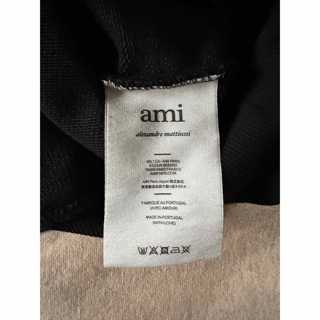 黒S新品 AMI Paris アミ グラフィック スウェット シャツ ブラック