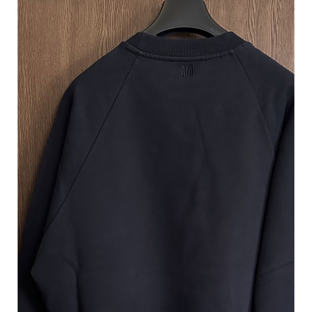 黒S新品 AMI Paris アミ グラフィック スウェット シャツ ブラック