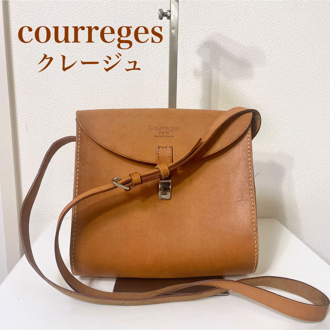 courreges レザー　ハンドバッグ