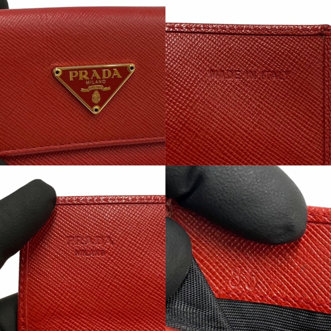 美品　PRADA プラダ　サフィアーノ　折り財布　コインケース