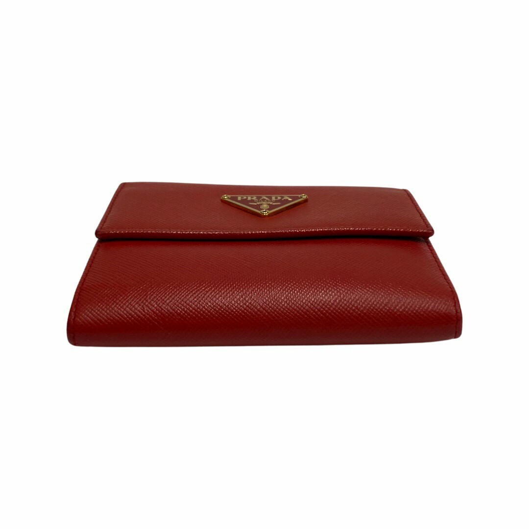 誠実 極 美品 箱付 PRADA プラダ 三角ロゴ 金具 サフィアーノレザー 本