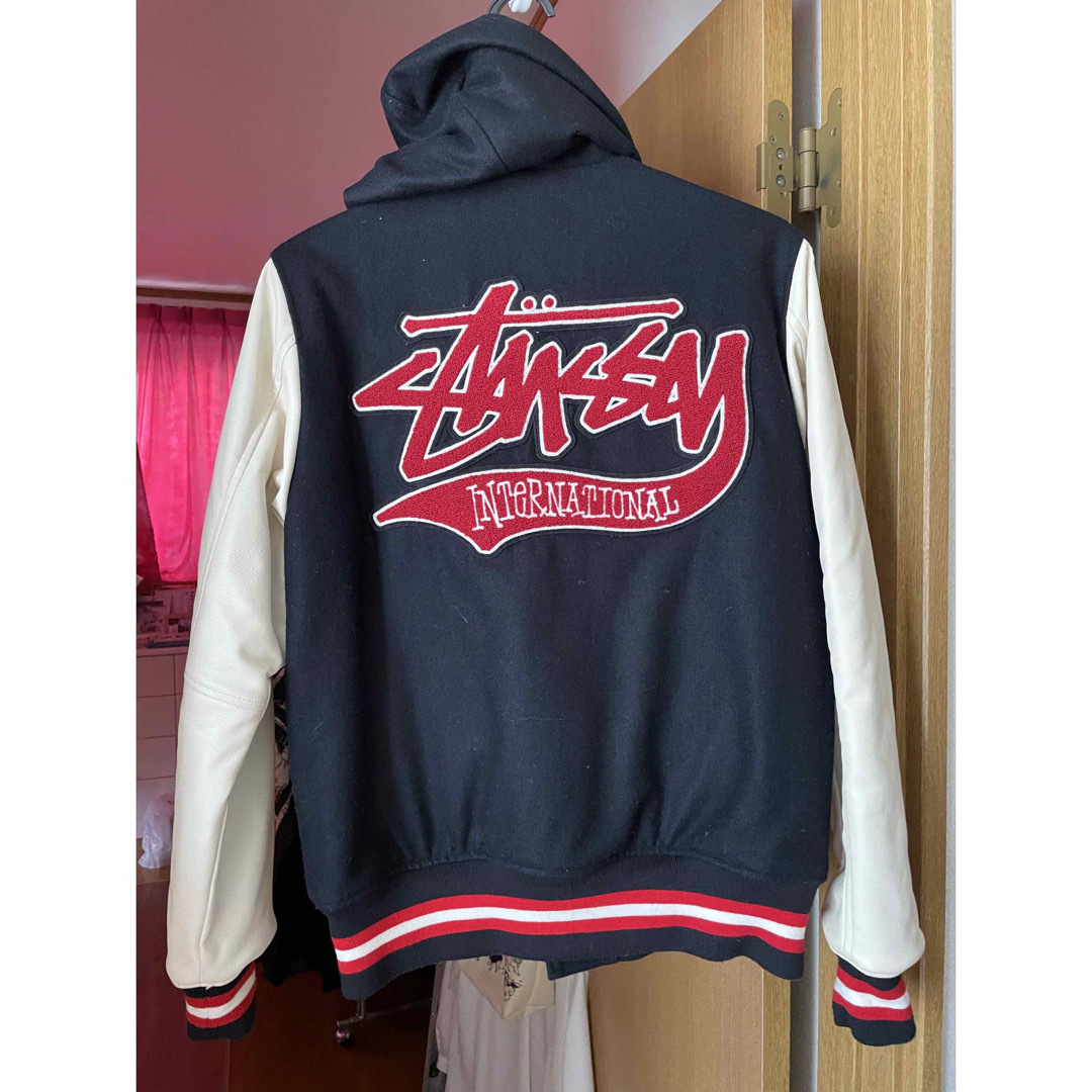 美品⭐️STUSSY スタジャン ビックロゴ Ｓサイズ 剥がれ等なし！-