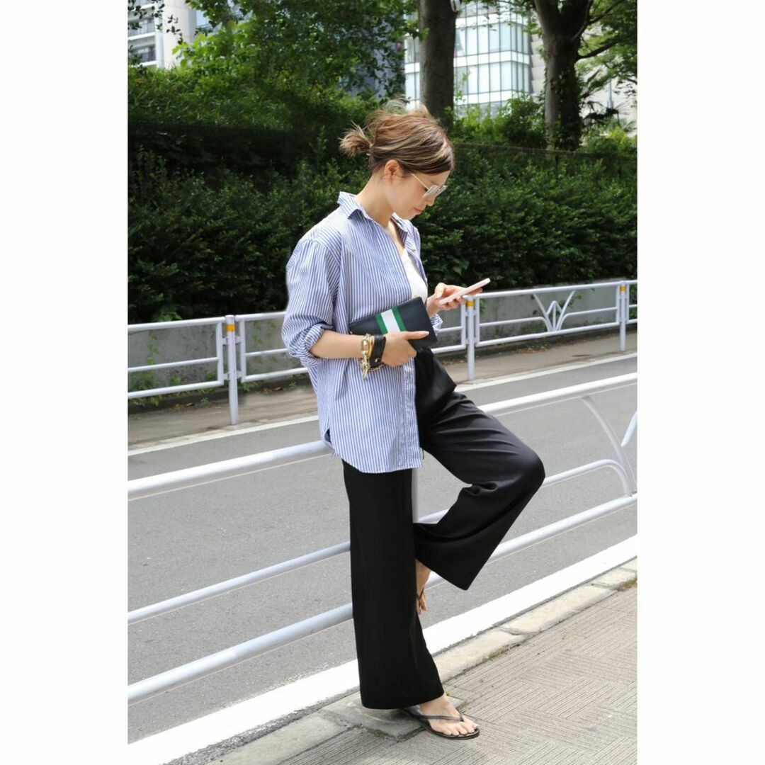 Etre フォールドベルトタックパンツ カーキS カジュアルパンツ