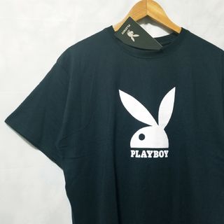 プレイボーイ(PLAYBOY)のPLAYBOY　プレイボーイ　新品　Tシャツ  半袖　BLACK　L(Tシャツ(半袖/袖なし))