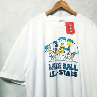 スヌーピー(SNOOPY)のSNOOPY　スヌーピー　新品　Tシャツ  半袖　PEANUTS　ピーナッツ　白(Tシャツ/カットソー(半袖/袖なし))