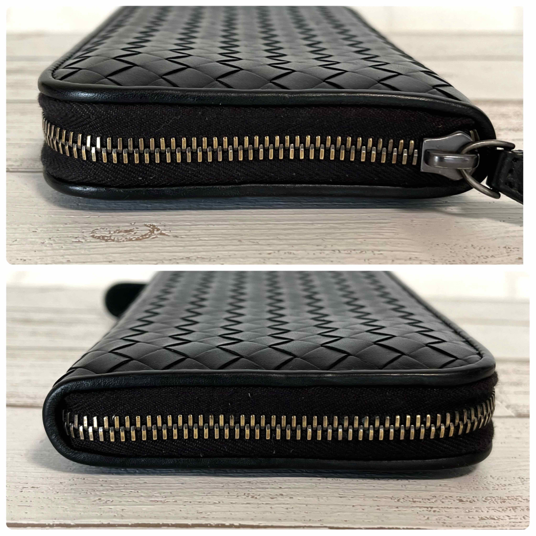 美品 】BOTTEGA VENETA ラウンド ファスナー ブラック 長財布 | www