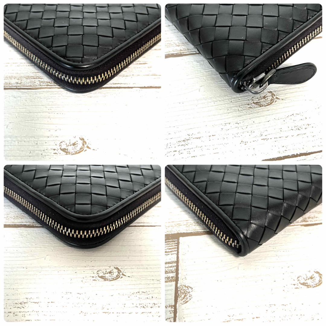 美品 】BOTTEGA VENETA ラウンド ファスナー ブラック 長財布 | www