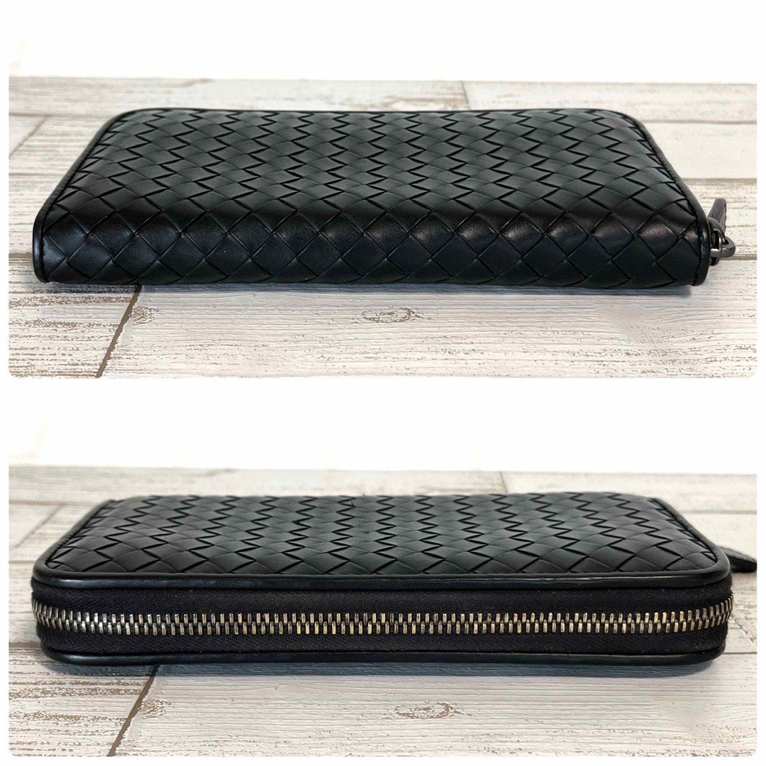 美品 】BOTTEGA VENETA ラウンド ファスナー ブラック 長財布 | www