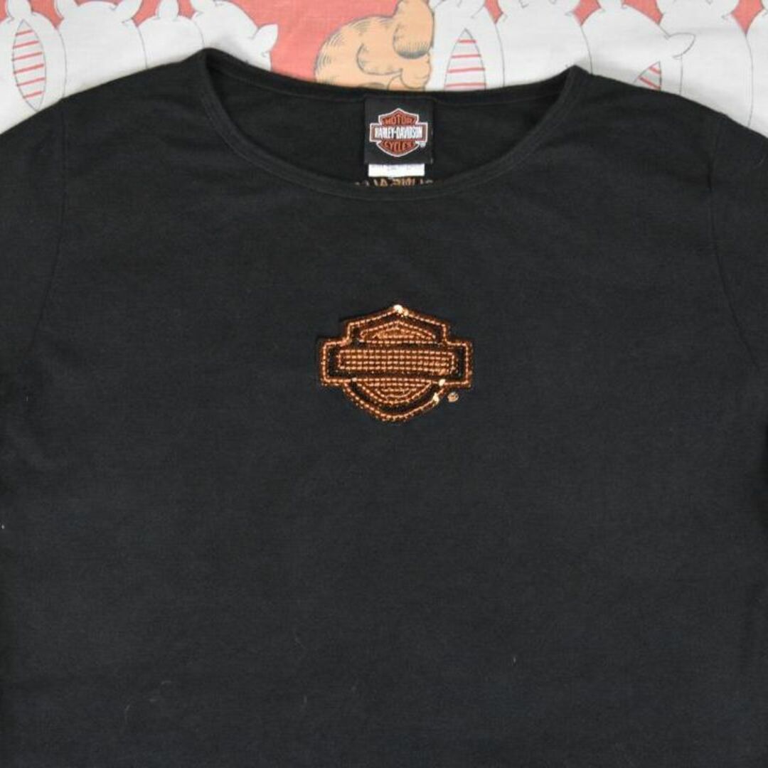 Harley Davidson(ハーレーダビッドソン)のハーレー ダビッドソン Tシャツ 12668ｃ スパンコール HARLEY 00 メンズのトップス(Tシャツ/カットソー(七分/長袖))の商品写真