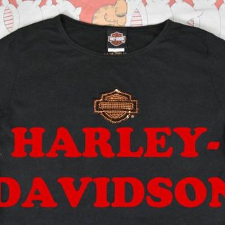 ハーレーダビッドソン(Harley Davidson)のハーレー ダビッドソン Tシャツ 12668ｃ スパンコール HARLEY 00(Tシャツ/カットソー(七分/長袖))