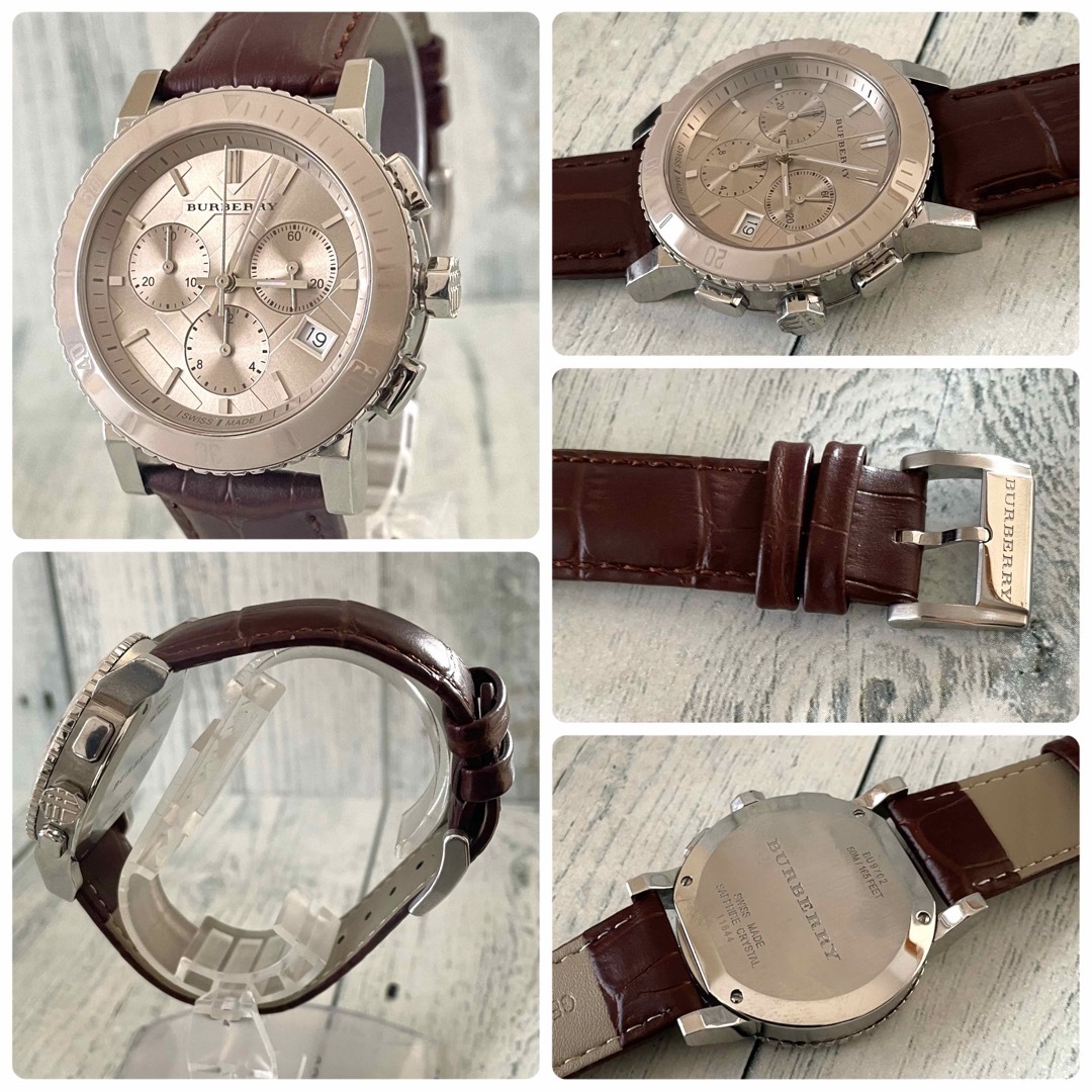 希少】BURBERRY バーバリー BU9702 腕時計 クロノグラフ