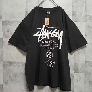 即完品 STUSSY WORLD TOUR フラワーデザインtシャツ XL