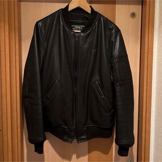 【希少】Supreme x Schott 13AW MA1 レザージャケットジャケット/アウター