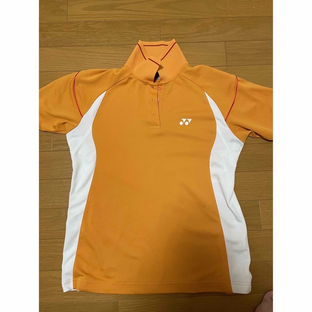 【超美品】ヨネックス　オレンジ　襟付き　ウェア　シャツ　L | フリマアプリ ラクマ
