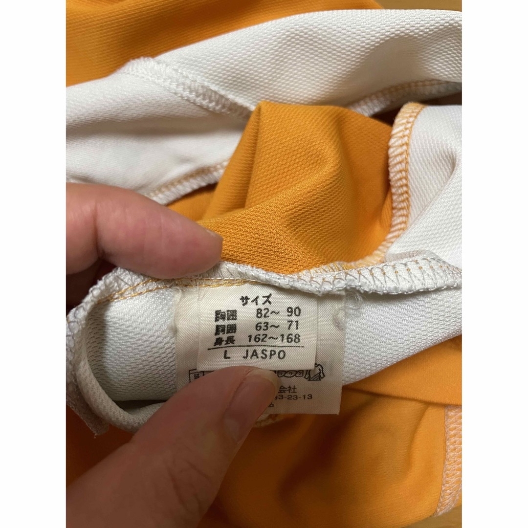 【超美品】ヨネックス　オレンジ　襟付き　ウェア　シャツ　L